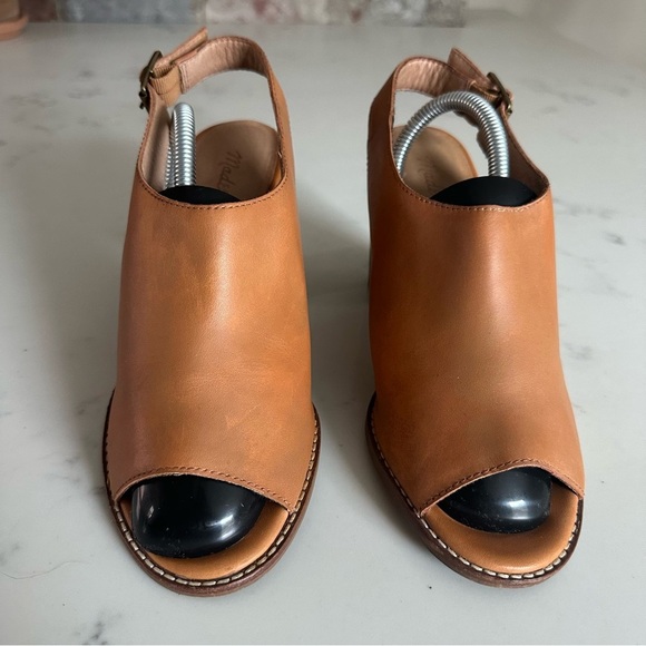 Madewell The Cary Sandal Open Toe Brown Leather Mules Size 9- SH19 - Picture 2 of 11